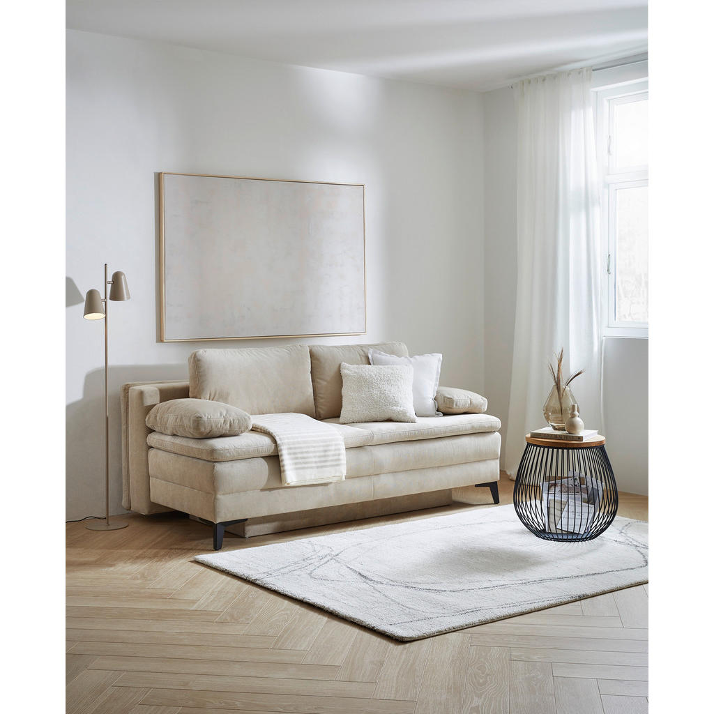 Thumbnail - Novel Boxspringsofa Charlize, Beige, Textil, 2-Sitzer, Füllung: Schaumstoffflocken, 200x100x108 cm, Stoffauswahl, Wohnzi...