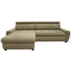 Wohnlandschaft inkl.Funktionen in Webstoff Taupe  - Taupe/Weiss, Lifestyle, Kunststoff/Textil (173/276cm) - Stylife