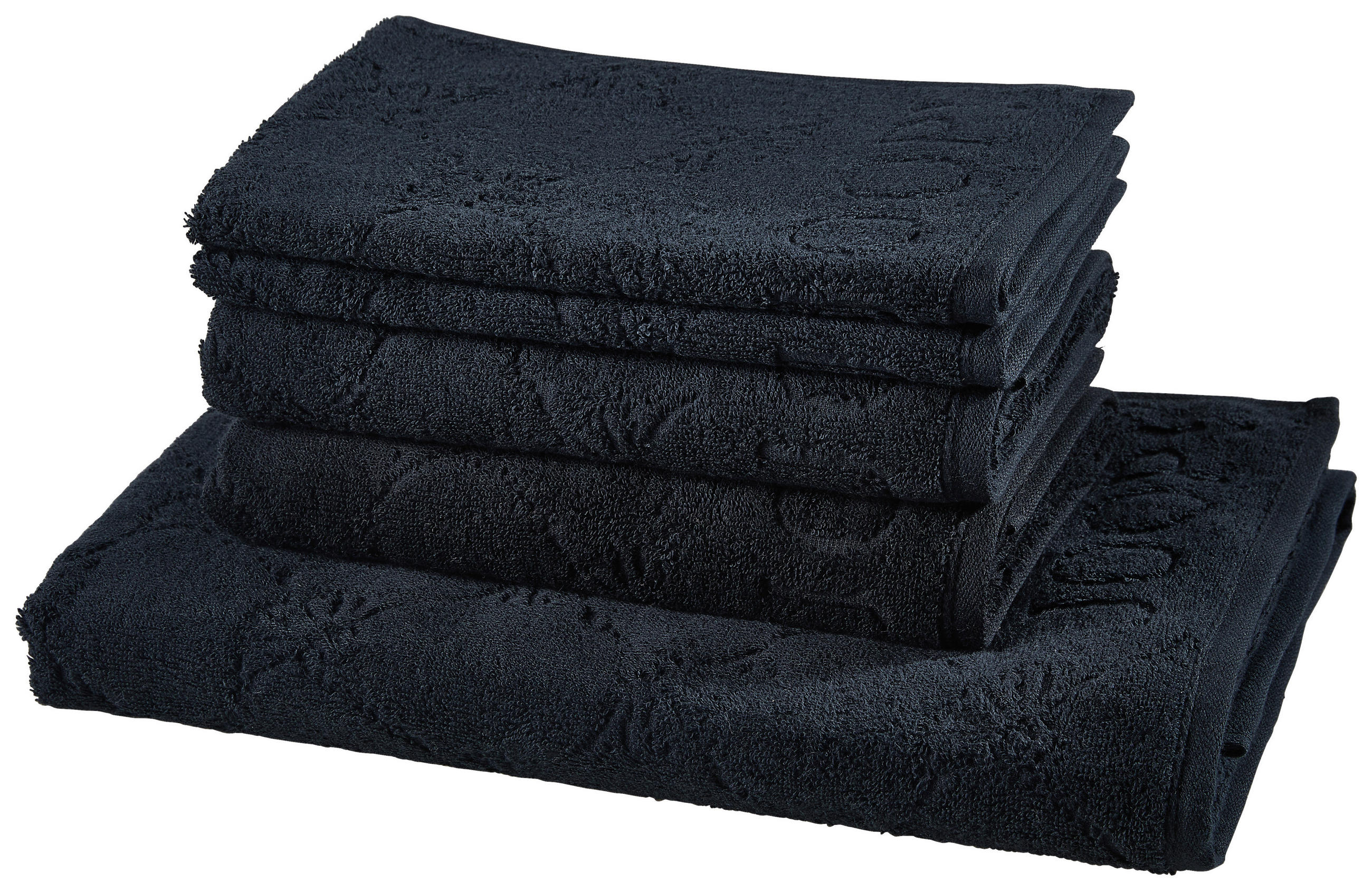 FROTTIERSET Schwarz 5-teilig  - Schwarz, Basics, Textil - Joop!