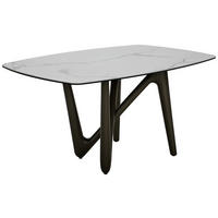 ESSTISCH in Metall, Keramik 150/100/75 cm  - Beige/Anthrazit, Design, Keramik/Metall (150/100/75cm) - Dieter Knoll
