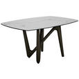 ESSTISCH in Metall, Keramik 150/100/75 cm  - Anthrazit/Beige, Design, Keramik/Metall (150/100/75cm) - Dieter Knoll