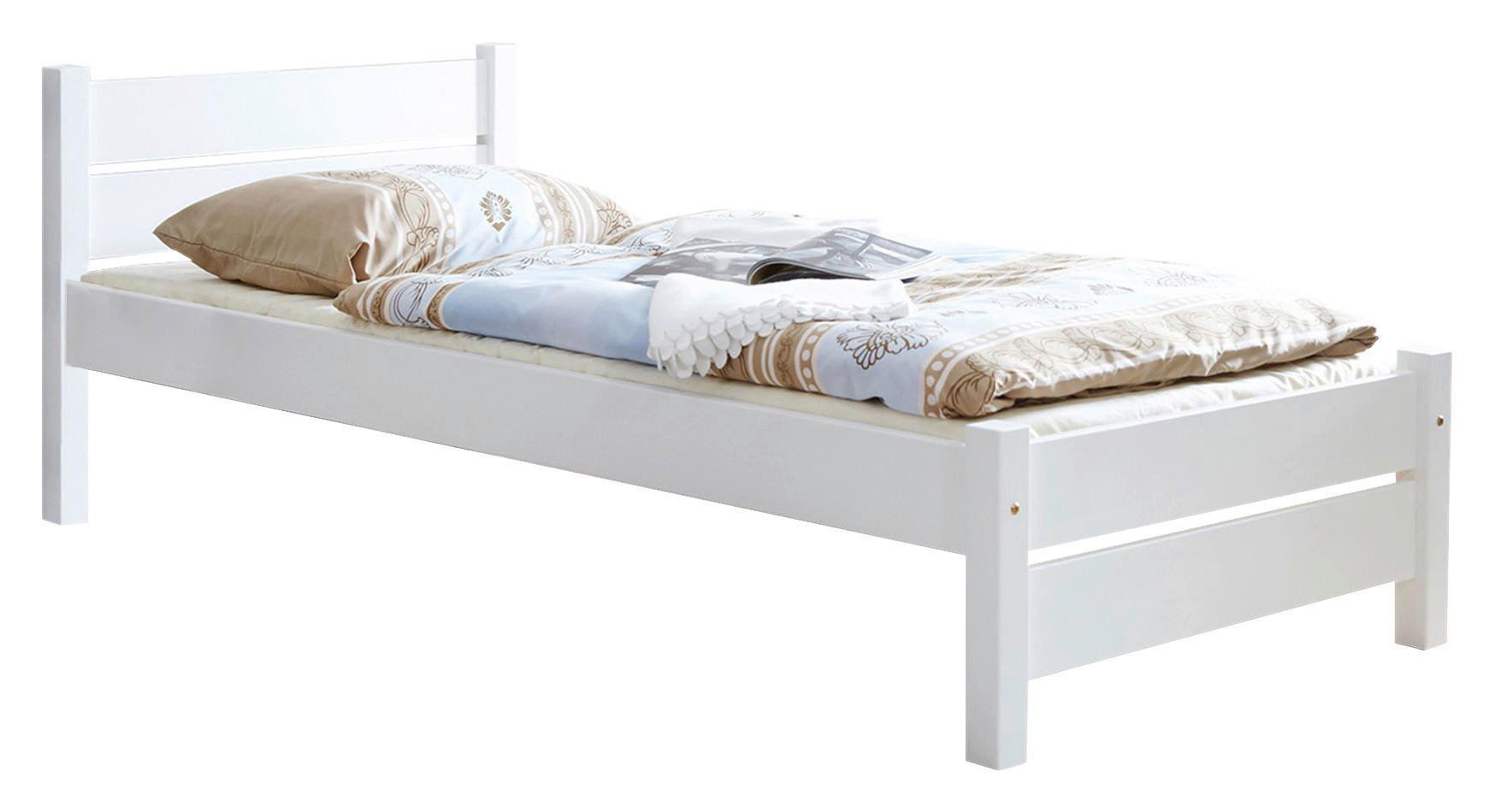 BETT 100/200 cm  in Weiß  - Weiß, KONVENTIONELL, Holz (100/200cm) - MID.YOU