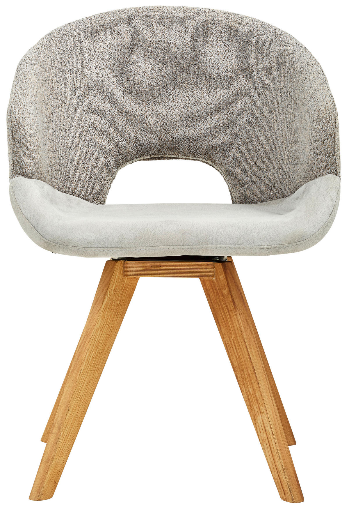 ARMLEHNSTUHL  in Webstoff  - Eichefarben/Grau, Design, Holz/Textil (58/83/59cm) - Linea Natura