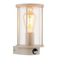 AUSSENLEUCHTE Gracey 14,3/15,2/25,2 cm  - Sandfarben/Klar, KONVENTIONELL, Glas/Metall (14,3/15,2/25,2cm) - Globo