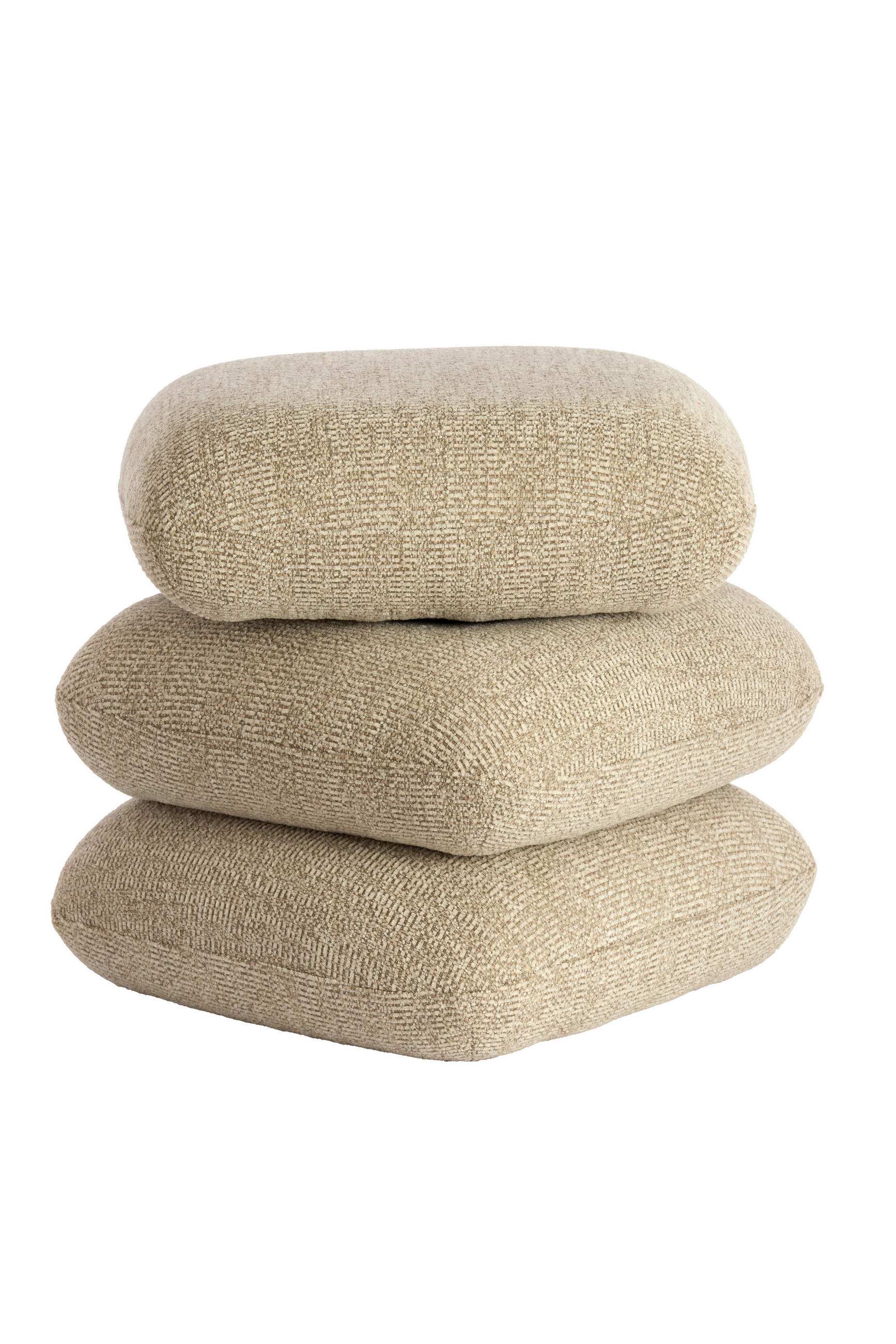 POUF LAURIE 44,5/44,5/44,5 cm  - Sandfarben/Creme, Basics, Textil (44,5/44,5/44,5cm) - Light & Living