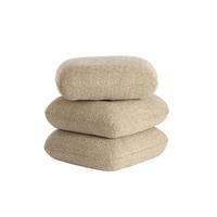 POUF LAURIE 44,5/44,5/44,5 cm  - Sandfarben/Creme, Basics, Textil (44,5/44,5/44,5cm) - Light & Living