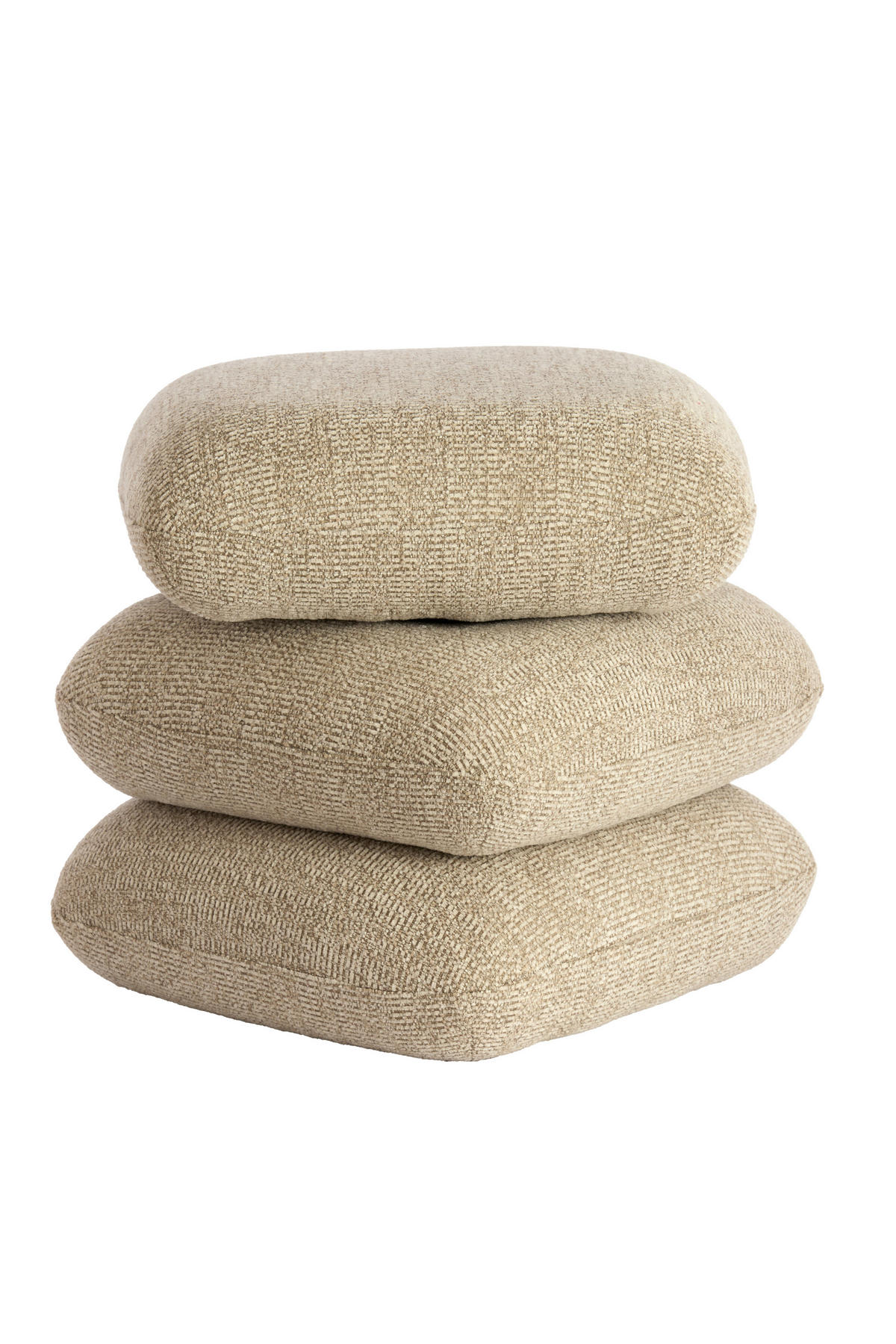 POUF LAURIE 44,5/44,5/44,5 cm  - Sandfarben/Creme, Basics, Textil (44,5/44,5/44,5cm) - Light & Living