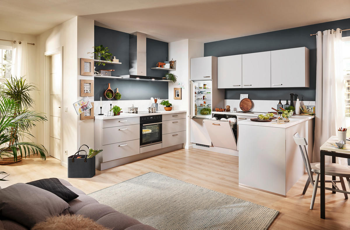 KUCHYNĚ NA MÍRU SILVIO - šedá, Design, kompozitní dřevo - Celina