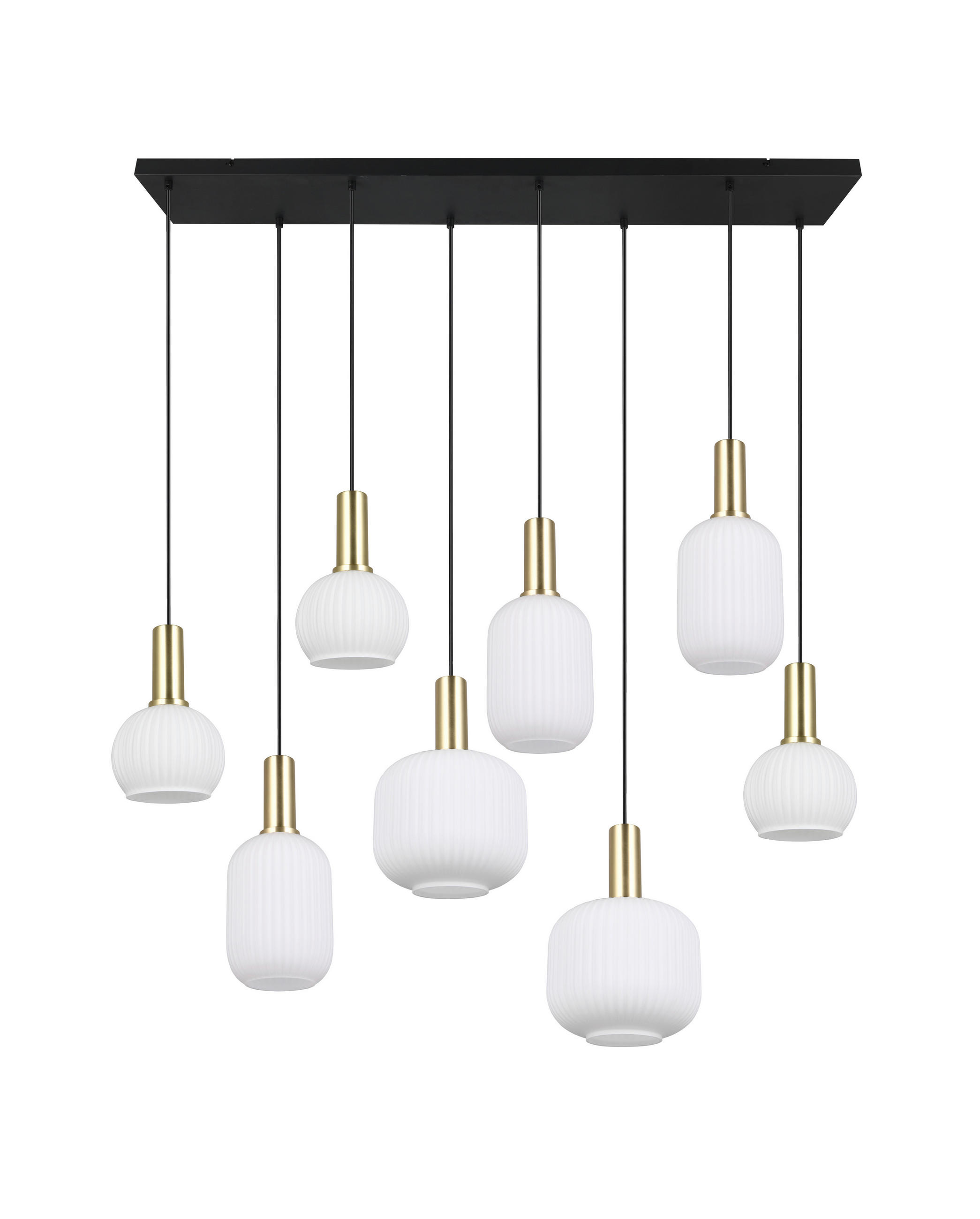 HÄNGELEUCHTE    - Weiss/Messingfarben, Design, Glas/Metall (120cm) - Trio Leuchten