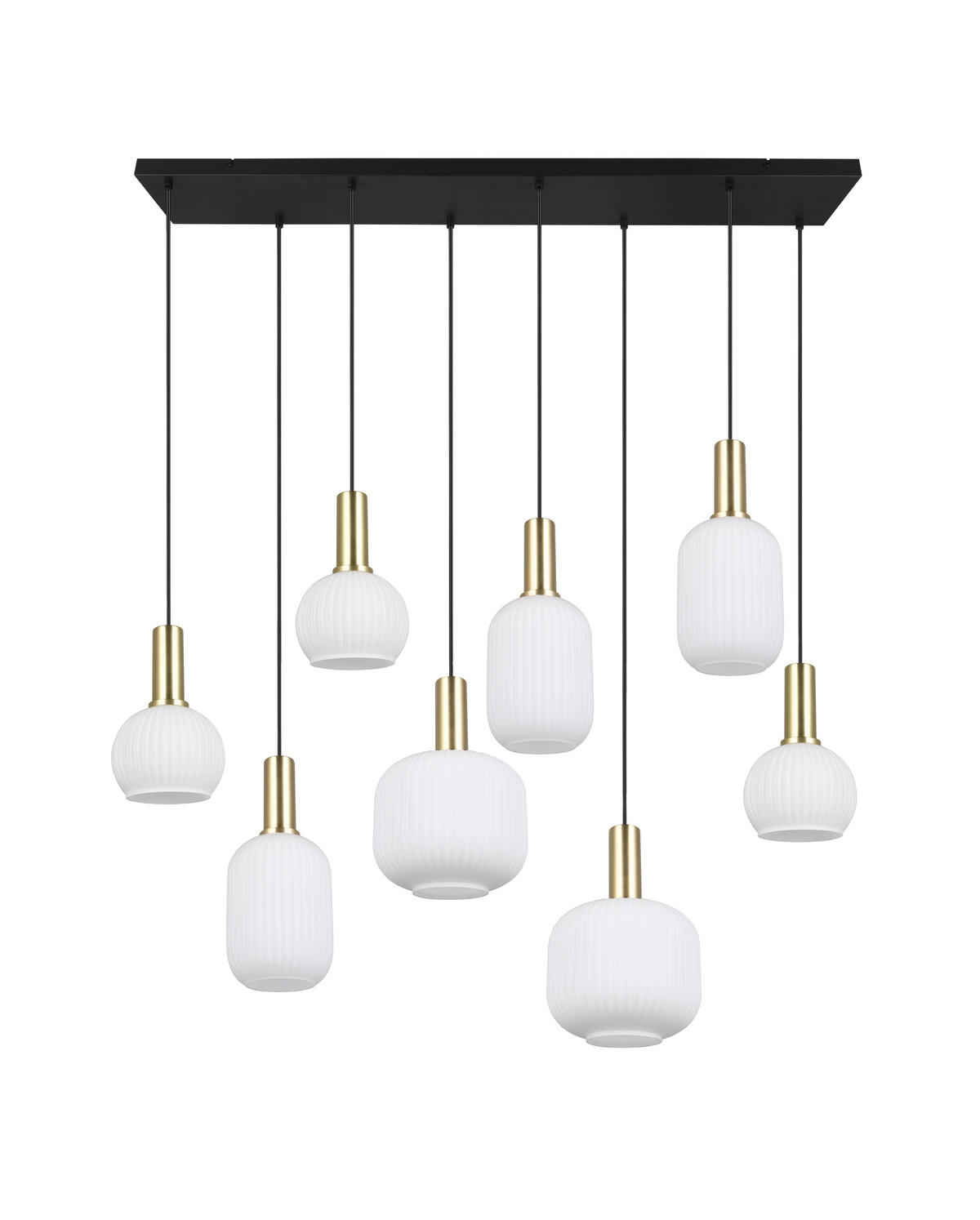 HÄNGELEUCHTE    - Weiss/Messingfarben, Design, Glas/Metall (120cm) - Trio Leuchten