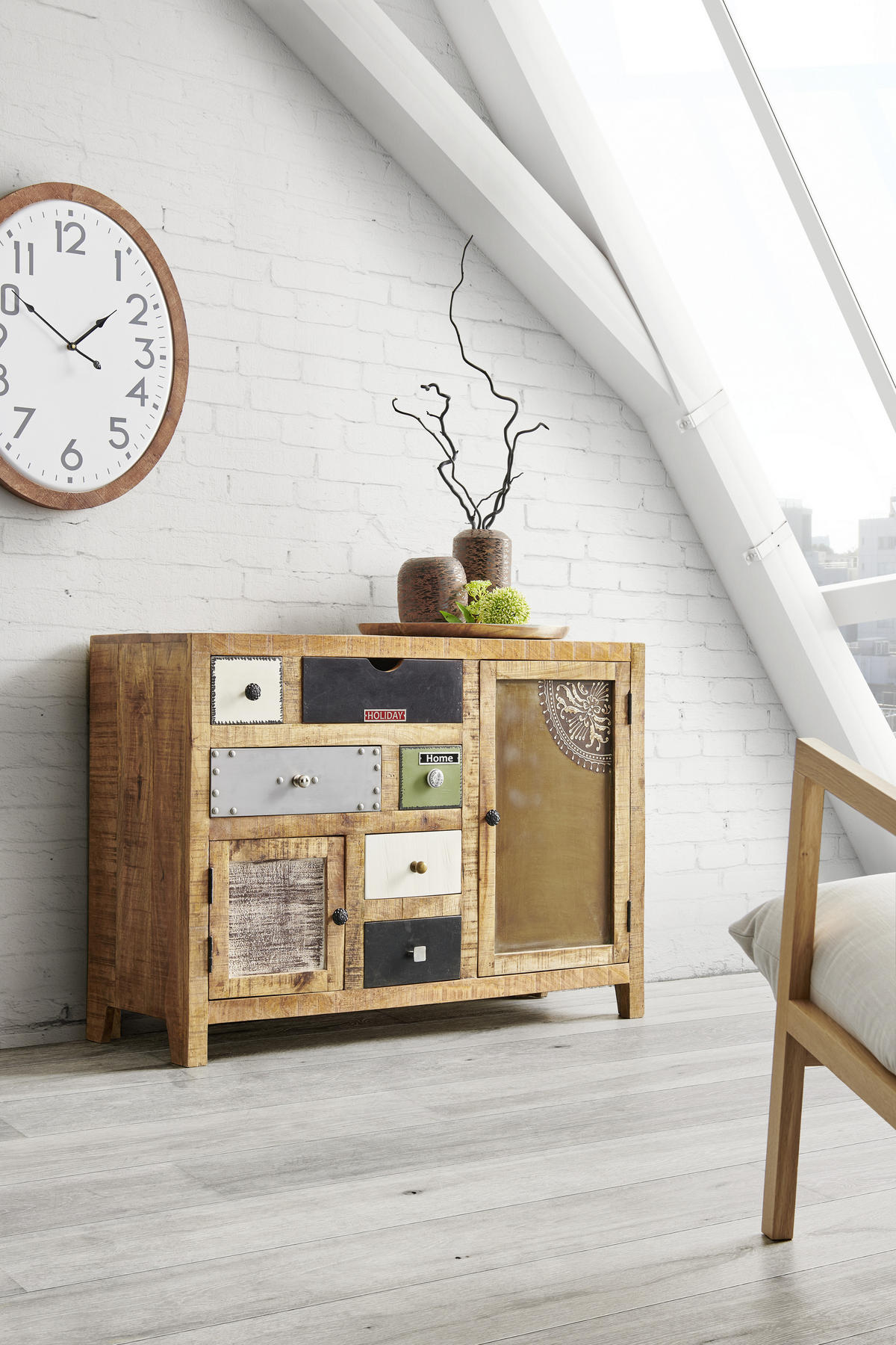 KOMMODE 110/80/40 cm  in Multicolor  - Multicolor, Lifestyle, Holz/Metall (110/80/40cm) - Landscape