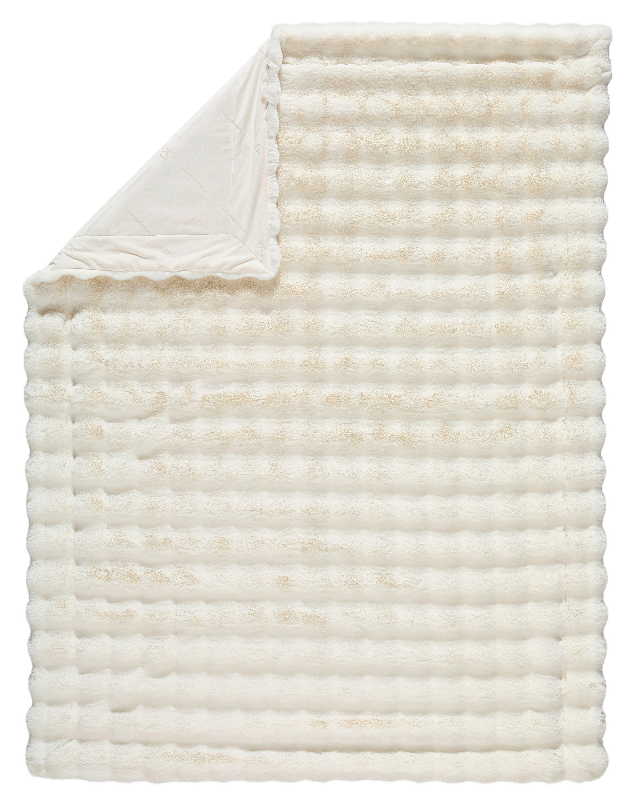 Dieter Knoll Felldecke Ponpon Perlmutt 150x200 cm