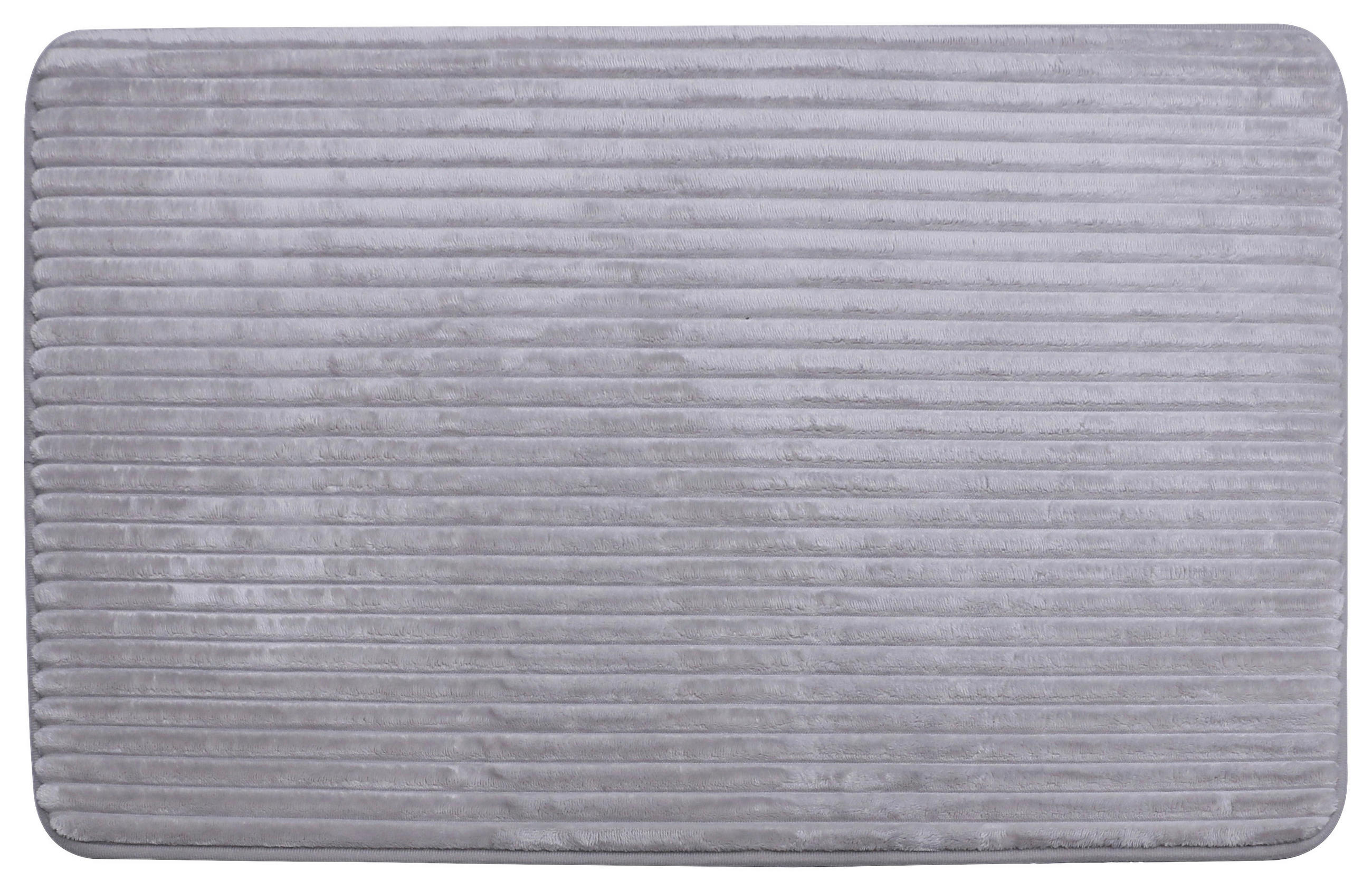 FÜRDŐSZOBASZŐNYEG  50/80 cm  ezüstszínű   - ezüstszínű, Design, műanyag/textil (50/80cm) - Boxxx