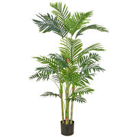KUNSTPFLANZE Palme 160 cm  - Schwarz/Grün, Basics, Kunststoff (160cm)