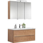 BADEZIMMER  in 105 cm  - Eichefarben/Weiß, Design, Keramik/Holzwerkstoff (105cm) - Novel