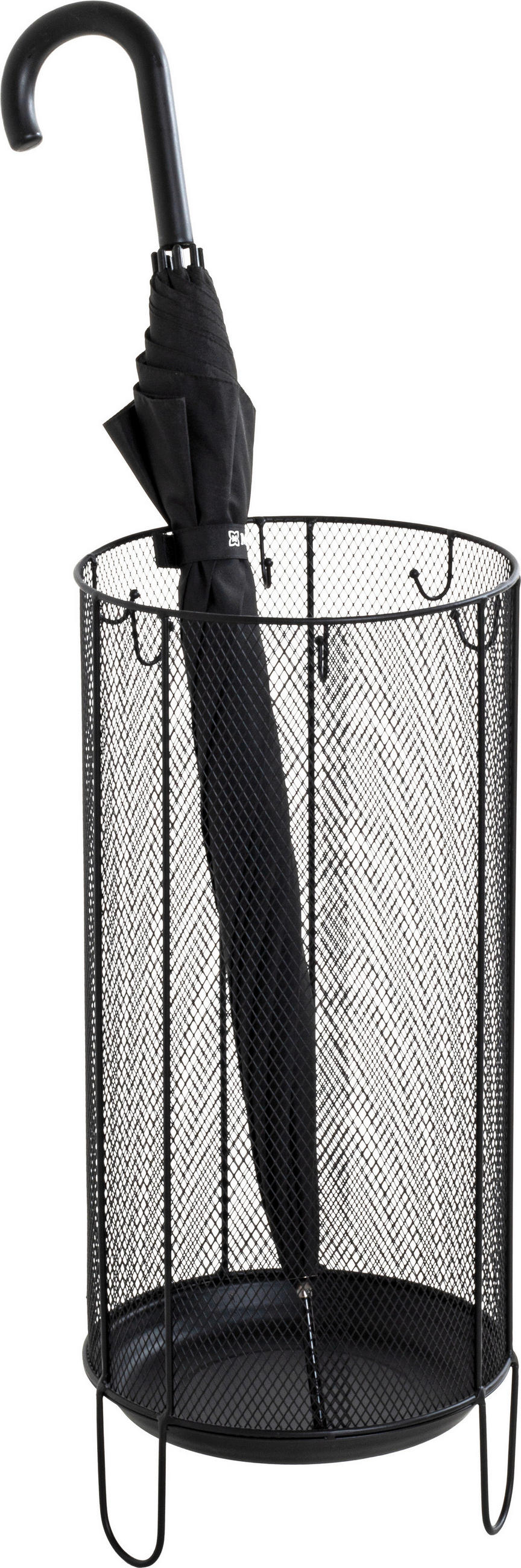 SCHIRMSTÄNDER Metall Schwarz  - Schwarz, Design, Metall (26/48/26cm)