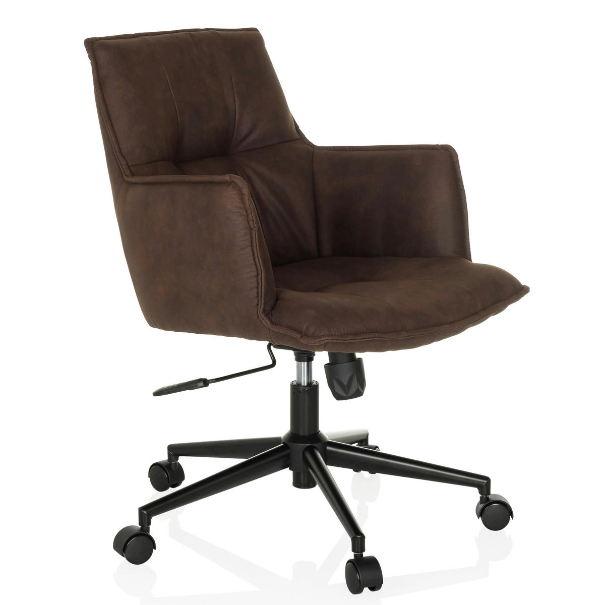 DREHSTUHL Dunkelbraun  - Dunkelbraun/Schwarz, MODERN, Kunststoff/Textil (54/85/70cm) - MID.YOU