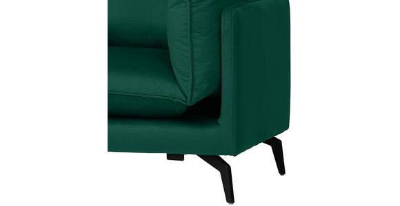 ECKSOFA in Samt Grün  - Schwarz/Grün, Design, Textil/Metall (200/241cm) - Carryhome