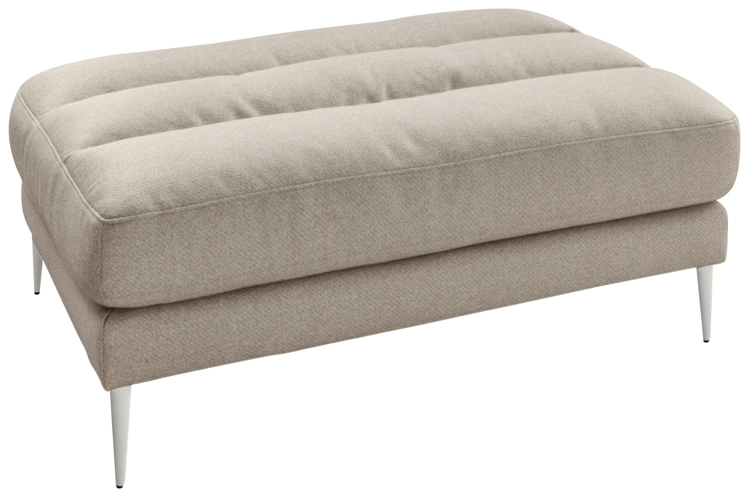 HOCKER Flachgewebe Sandfarben  - Sandfarben/Weiß, Design, Textil/Metall (90/46/120cm) - Dieter Knoll