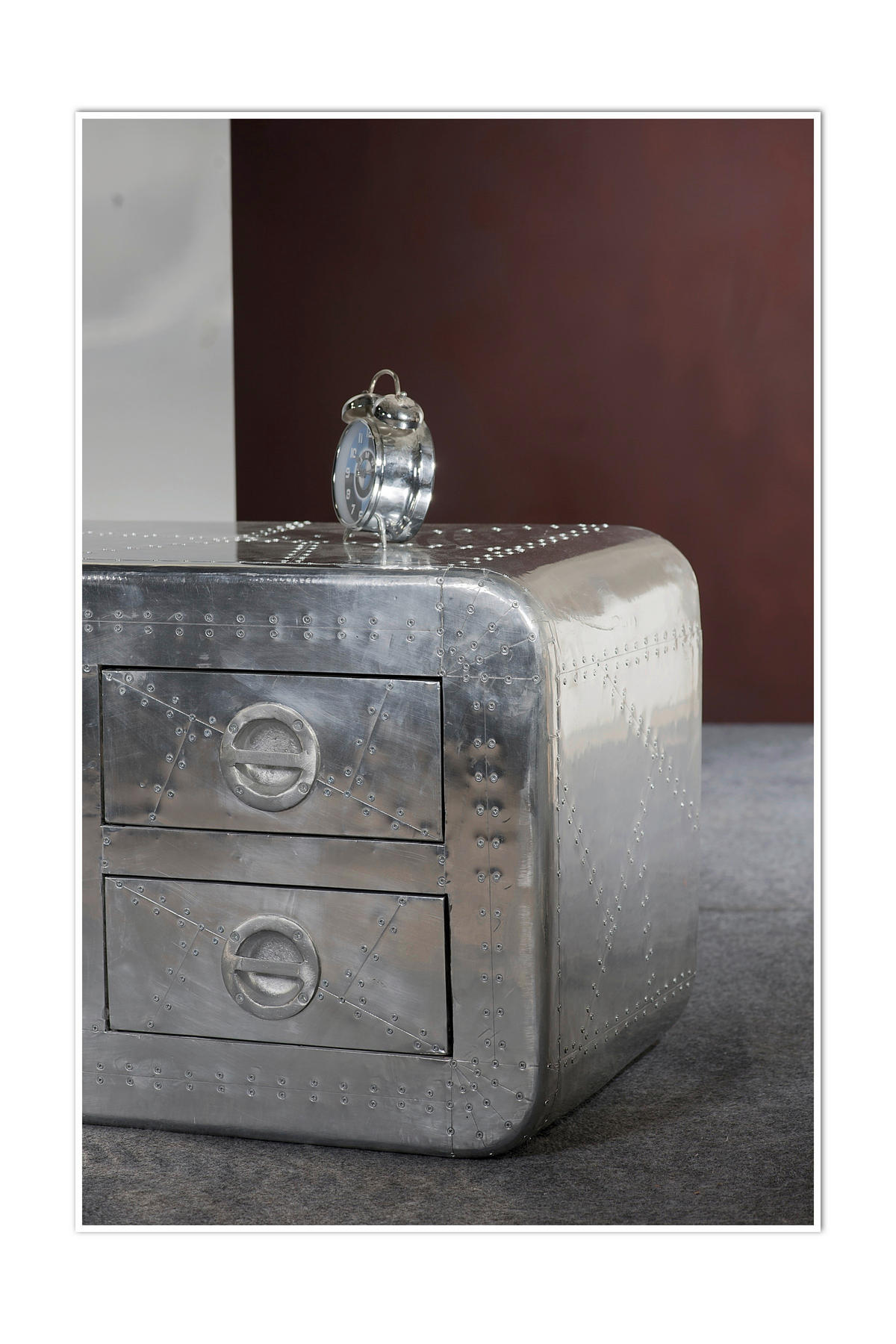 LOWBOARD  100/50/45 cm 2 Schublade(n)  - Silberfarben, Design, Holz/Holzwerkstoff (100/50/45cm) - MID.YOU