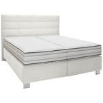 BOXSPRINGBETT 180/200 cm  in Weiß  - Alufarben/Weiß, KONVENTIONELL, Holzwerkstoff/Textil (180/200cm) - Dieter Knoll