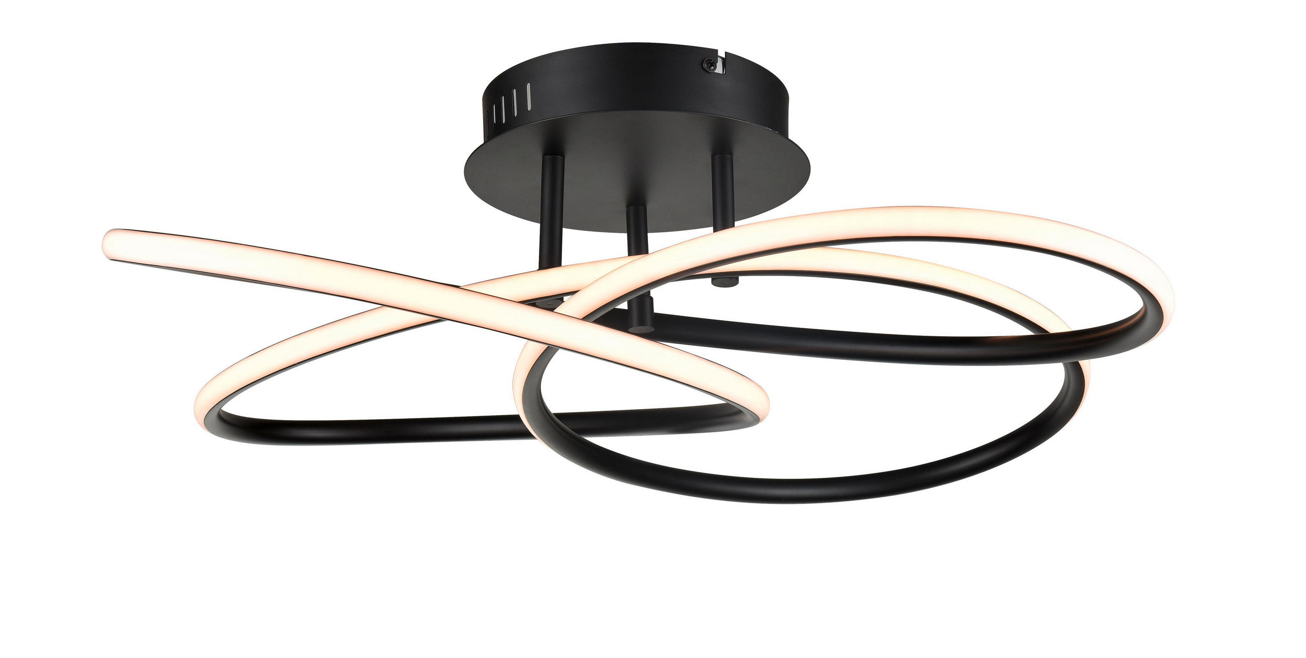 LED PLAFONJERA - crna, Osnovno, metal/plastika (40cm)