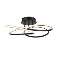 LED PLAFONJERA  - crna, Osnovno, metal/plastika (40cm)