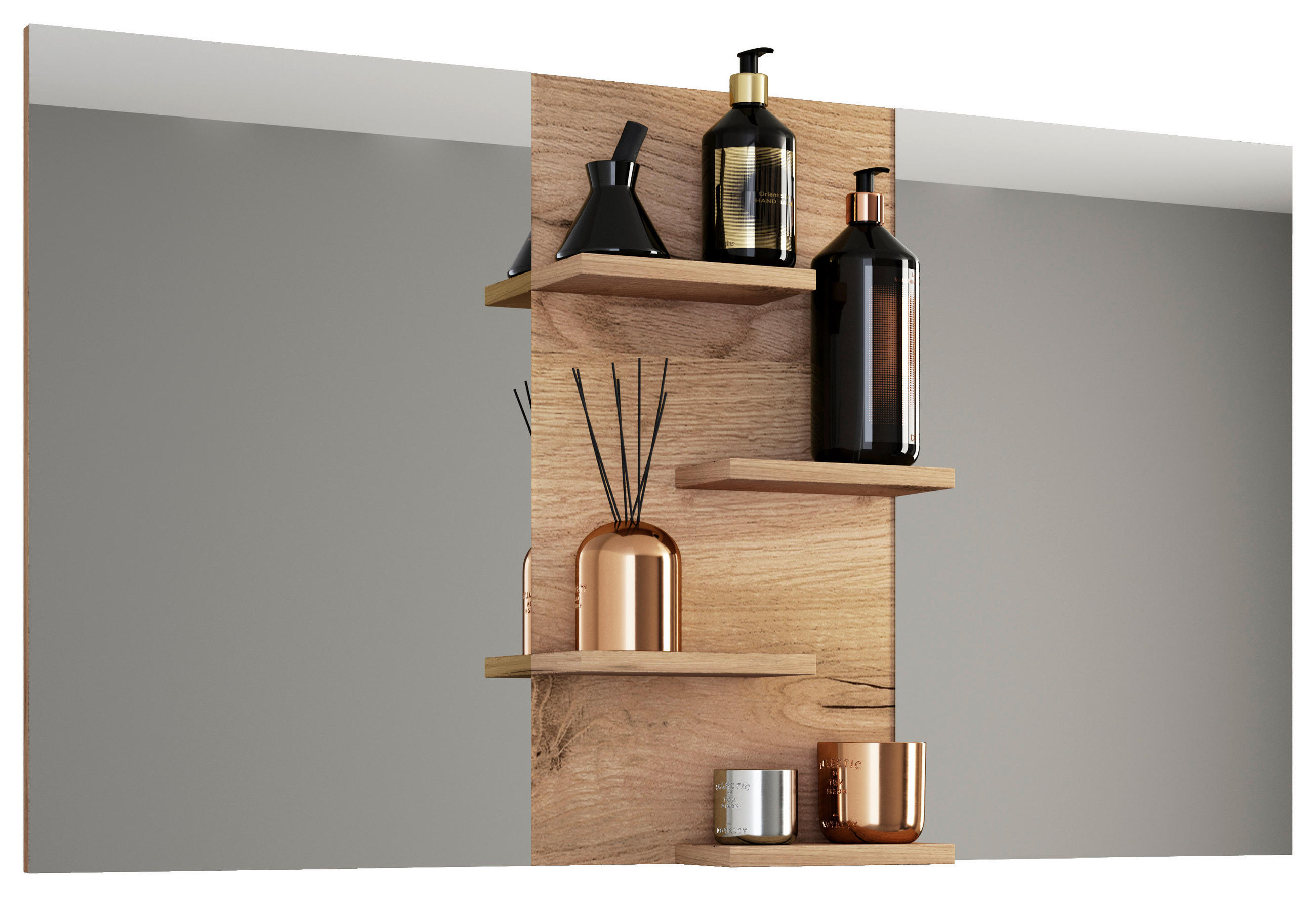 BADEZIMMERSPIEGEL 112/59/11,5 cm  - Honigeiche, Modern, Holzwerkstoff (112/59/11,5cm) - MID.YOU