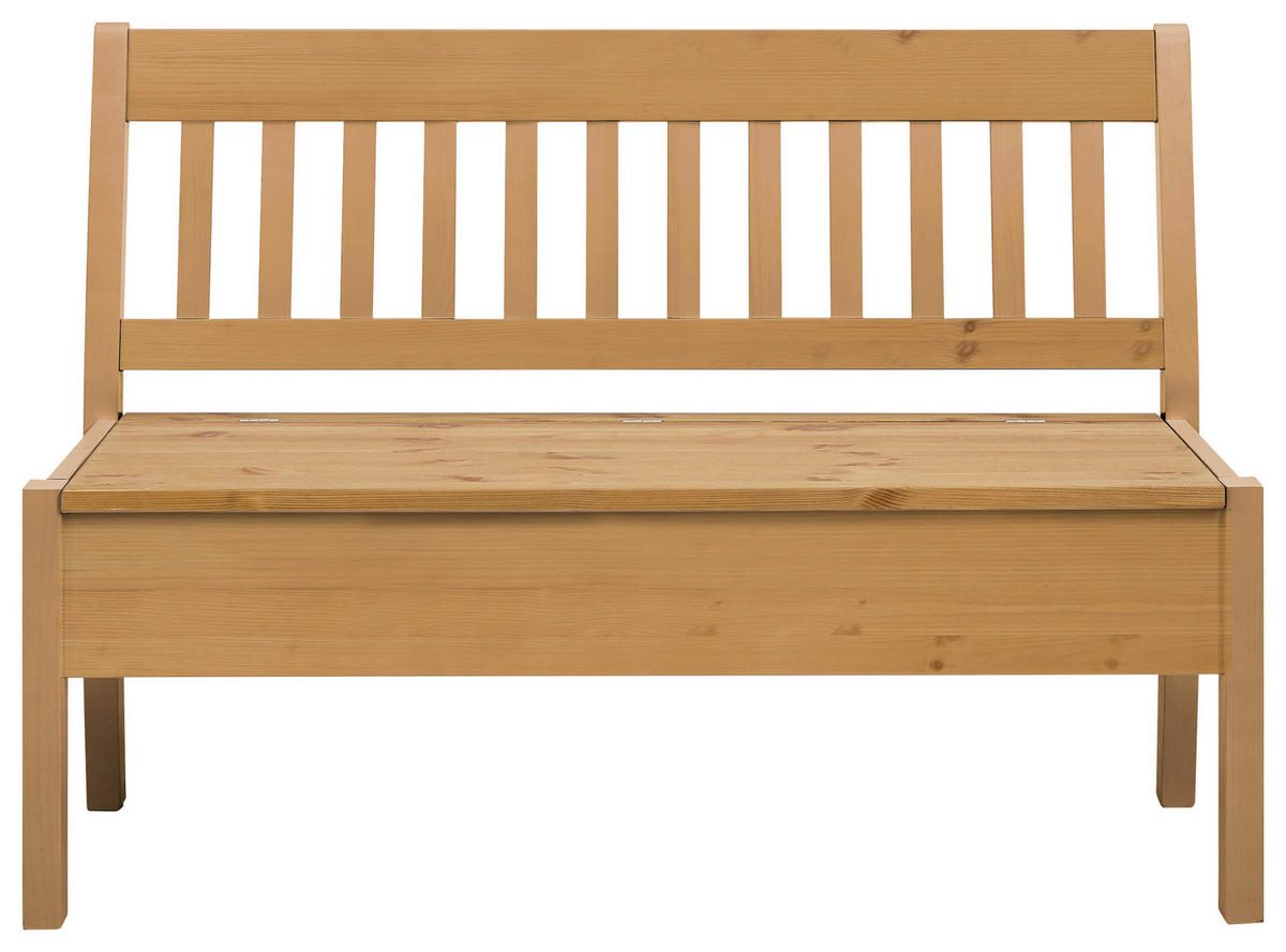 SITZBANK 130/93/58 cm Laugenfarbig Kiefer massiv  - Laugenfarbig, ROMANTIK / LANDHAUS, Holz (130/93/58cm) - Boxxx