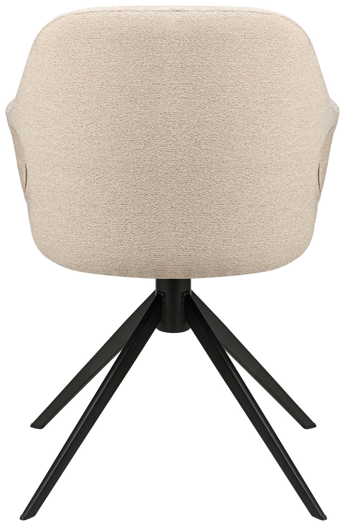 ARMLEHNSTUHL  in Eisen Webstoff  - Beige/Schwarz, Design, Textil/Metall (59,5/85,5/61,5cm) - Novel