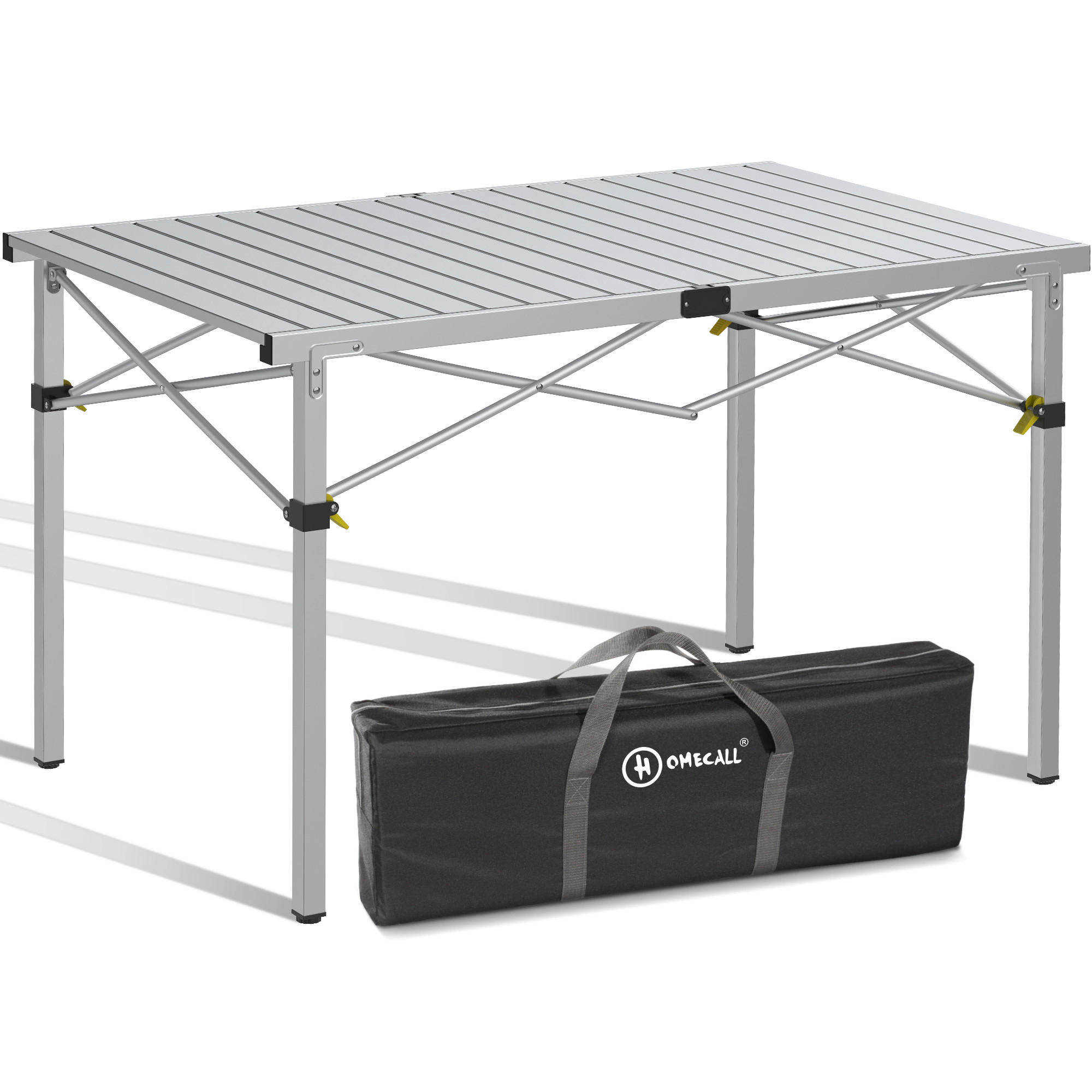 Modante Campingtisch Silber 70x70x118 cm