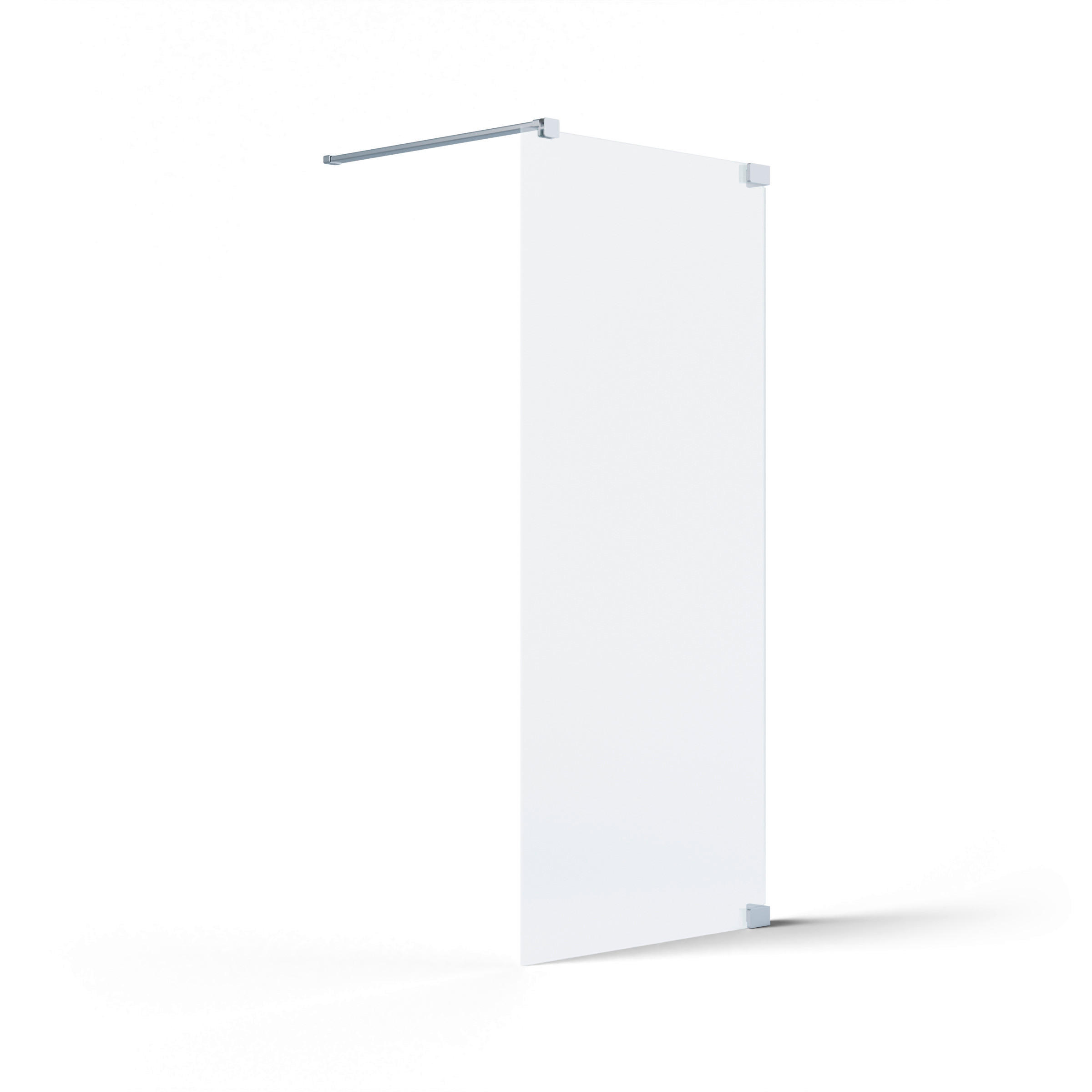 DUSCHTRENNWAND Silberfarben  90/200 cm  - Silberfarben, KONVENTIONELL, Glas/Metall (90/200cm) - Schöner Wohnen