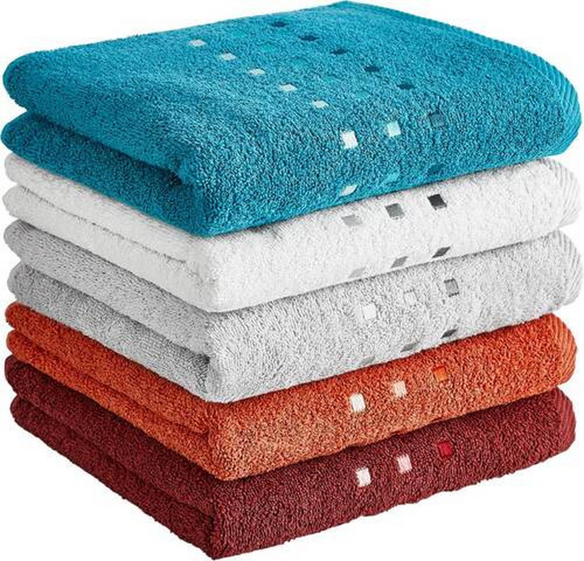 HANDTUCH Quattro Rot  - Rot, Basics, Textil (50/100cm) - Esposa