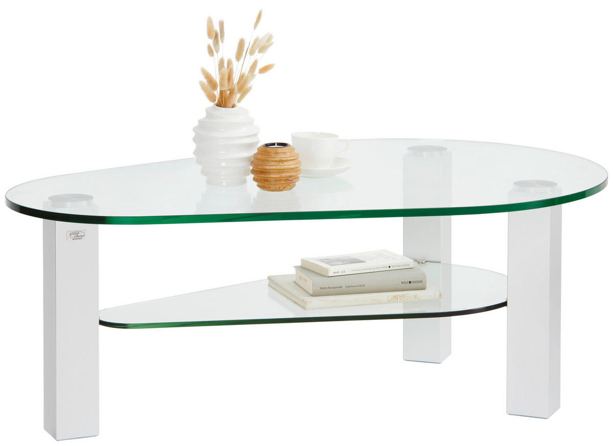 COUCHTISCH Klarglas 115,7/75,7/42,5 cm Freiform Titanfarben  - Titanfarben, KONVENTIONELL, Glas/Metall (115,7/75,7/42,5cm)