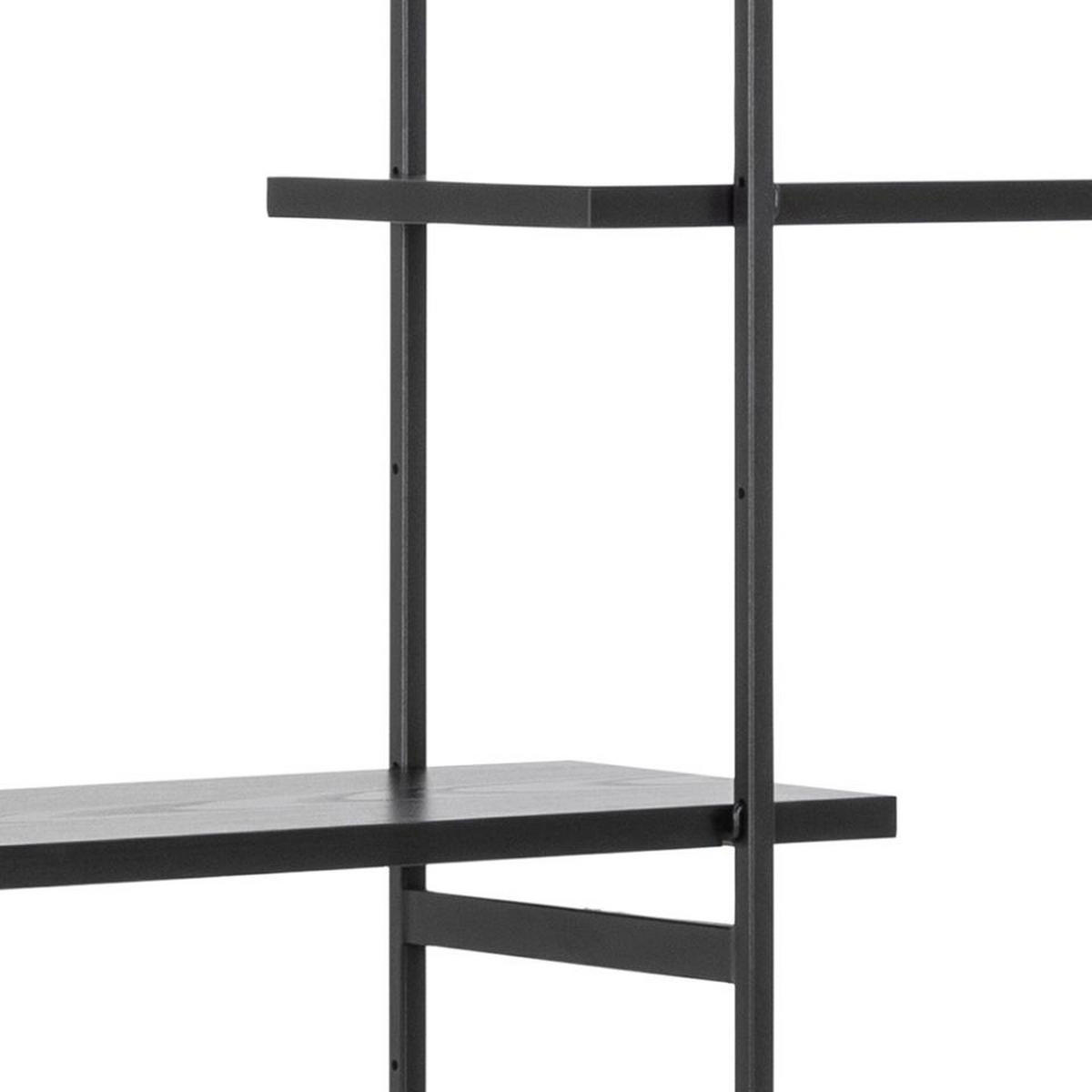 REGAL Schwarz  - Schwarz, MODERN, Holzwerkstoff/Metall (172/188/27cm)