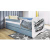 KINDER-/JUNIORBETT 80/160 cm  in Blau, Weiß  - Blau/Birkefarben, MODERN, Holz/Holzwerkstoff (80/160cm) - MID.YOU