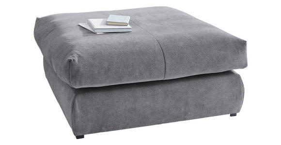 HOCKER in Textil Dunkelgrau  - Dunkelgrau/Schwarz, Design, Kunststoff/Textil (110/50/110cm) - Carryhome