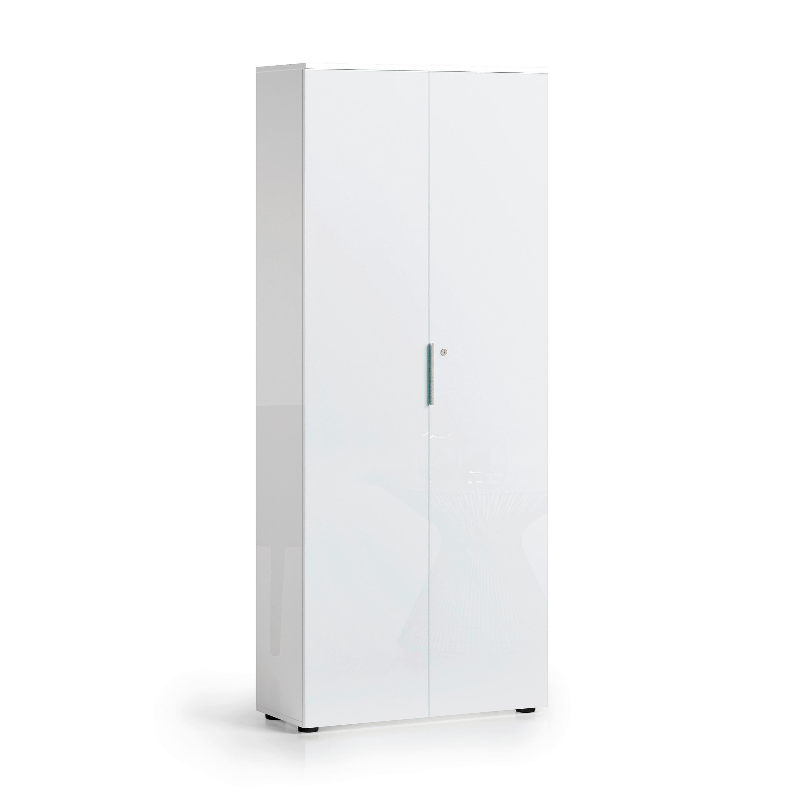 AKTENSCHRANK Weiß  - Weiß, Design, Glas/Holzwerkstoff (80/192/34cm) - Stylife