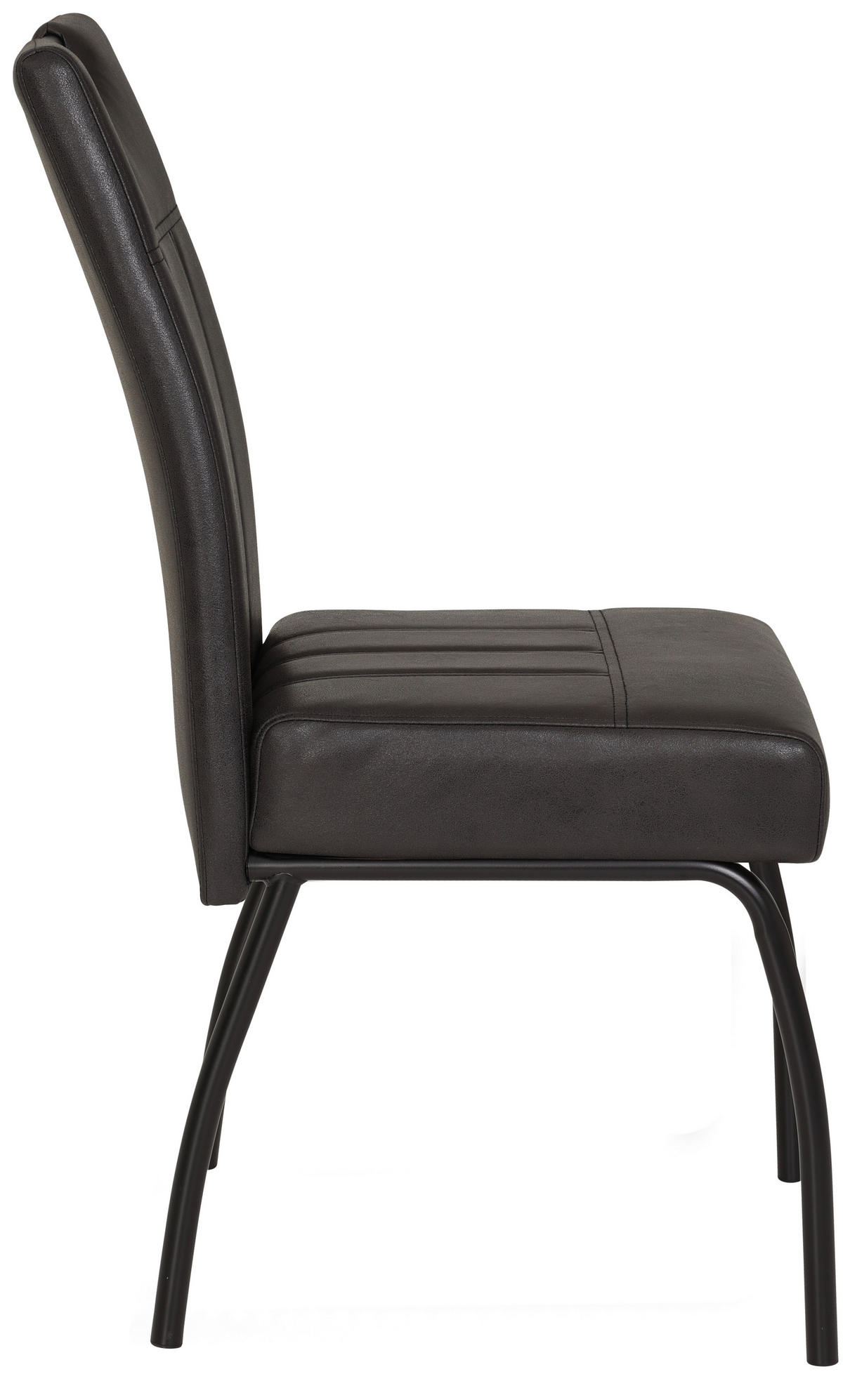 STUHL  in Mikrofaser Textil  - Anthrazit/Schwarz, KONVENTIONELL, Textil (44/99/62cm) - Carryhome
