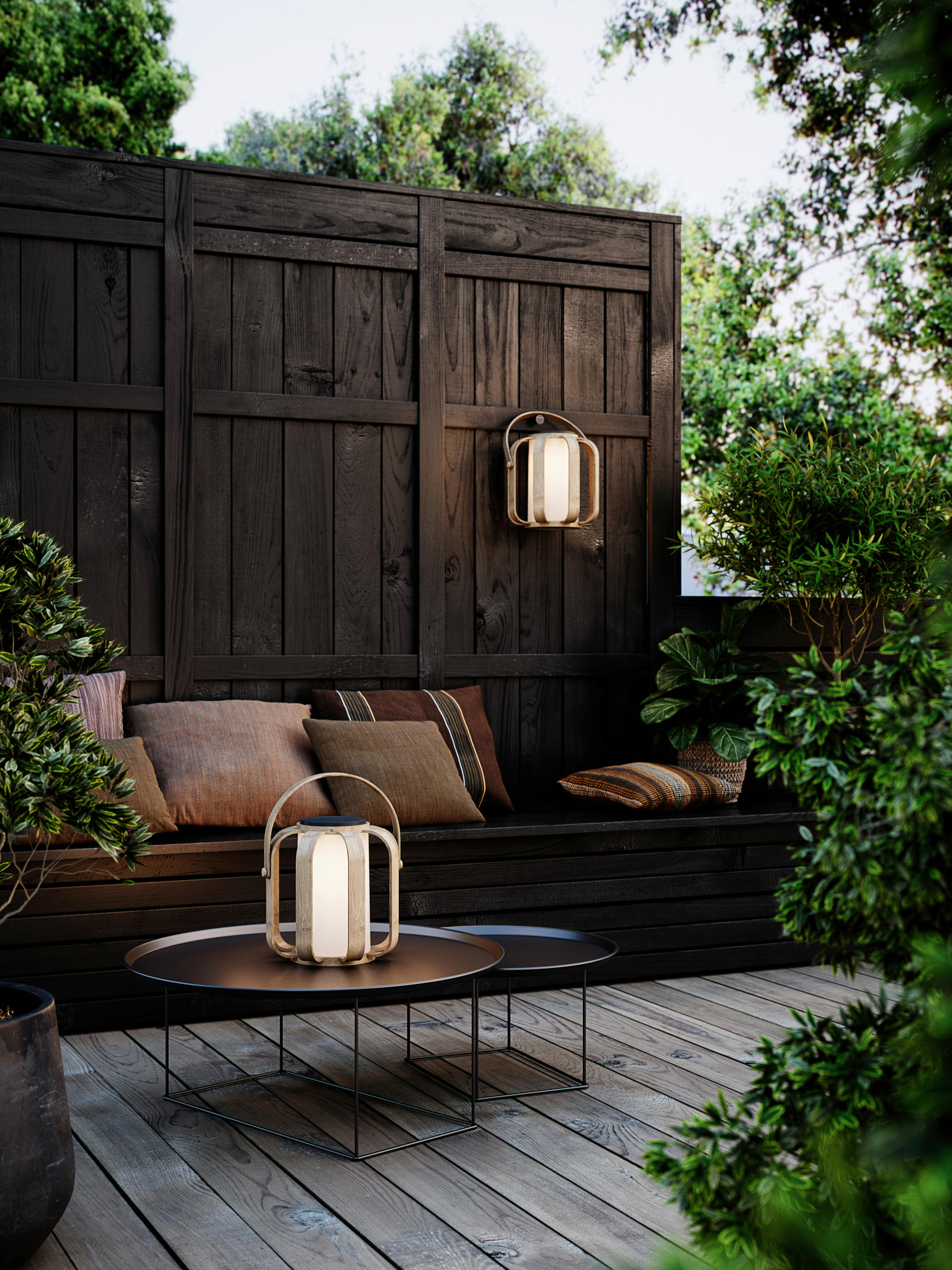 SOLARLEUCHTE Bob 30/40 cm   - Naturfarben, Basics, Holz/Kunststoff (30/40cm) - Nordlux
