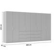DREHTÜRENSCHRANK 400/235/61 cm,  in Graphitfarben, 8-türig  - Graphitfarben, Basics, Holzwerkstoff/Metall (400/235/61cm) - Novel
