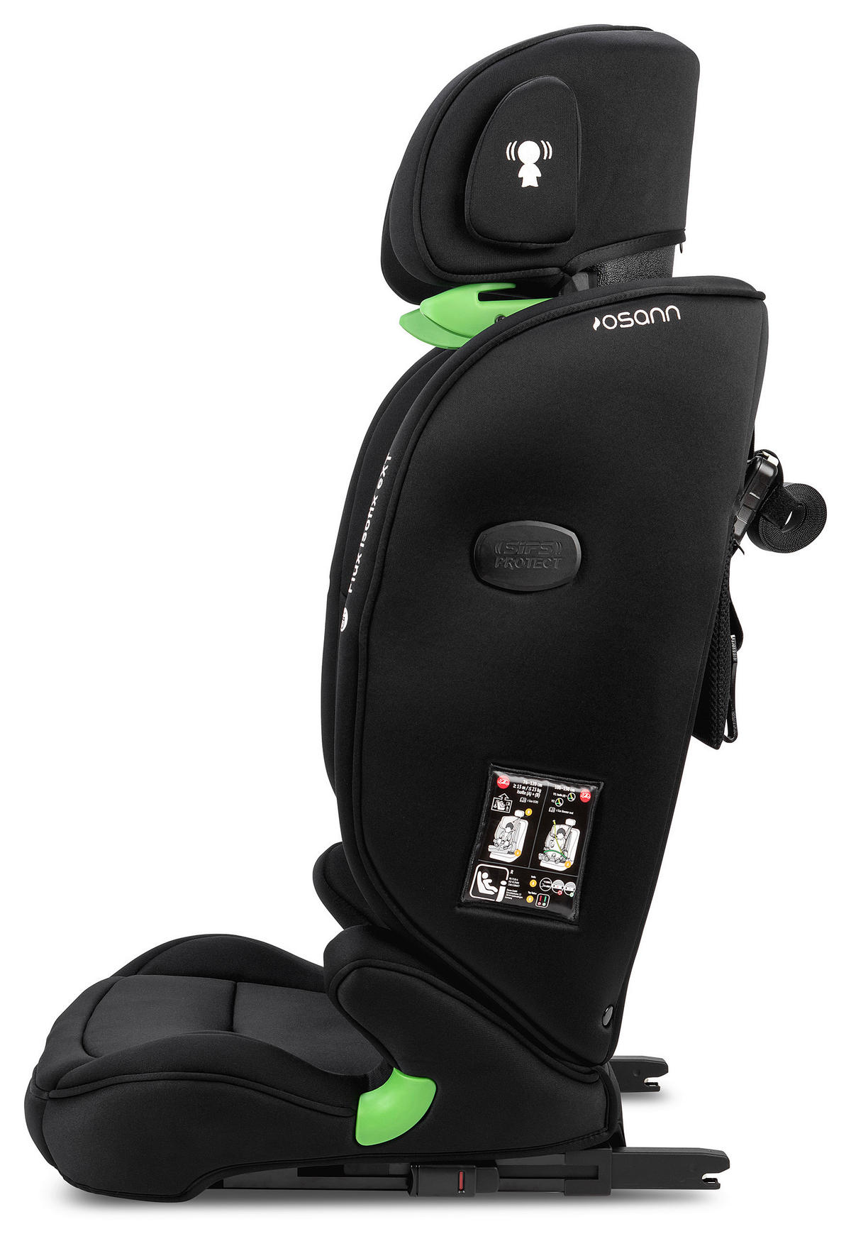 KINDERAUTOSITZ Flux Isofix eXT  - Schwarz, Basics, Textil (47/44/61,5cm) - Osann