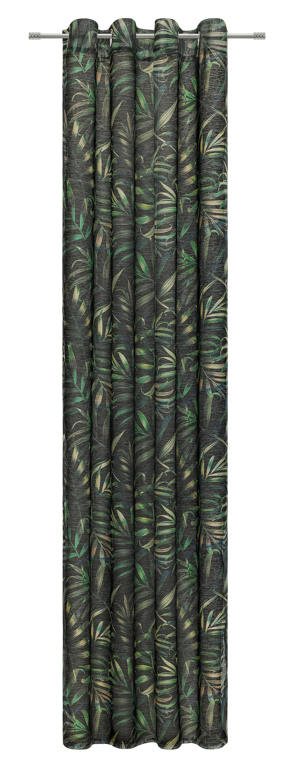 ÖSENSCHAL DJUNGEL halbtransparent 132/245 cm   - Schwarz/Grün, Design, Textil (132/245cm) - Esposa