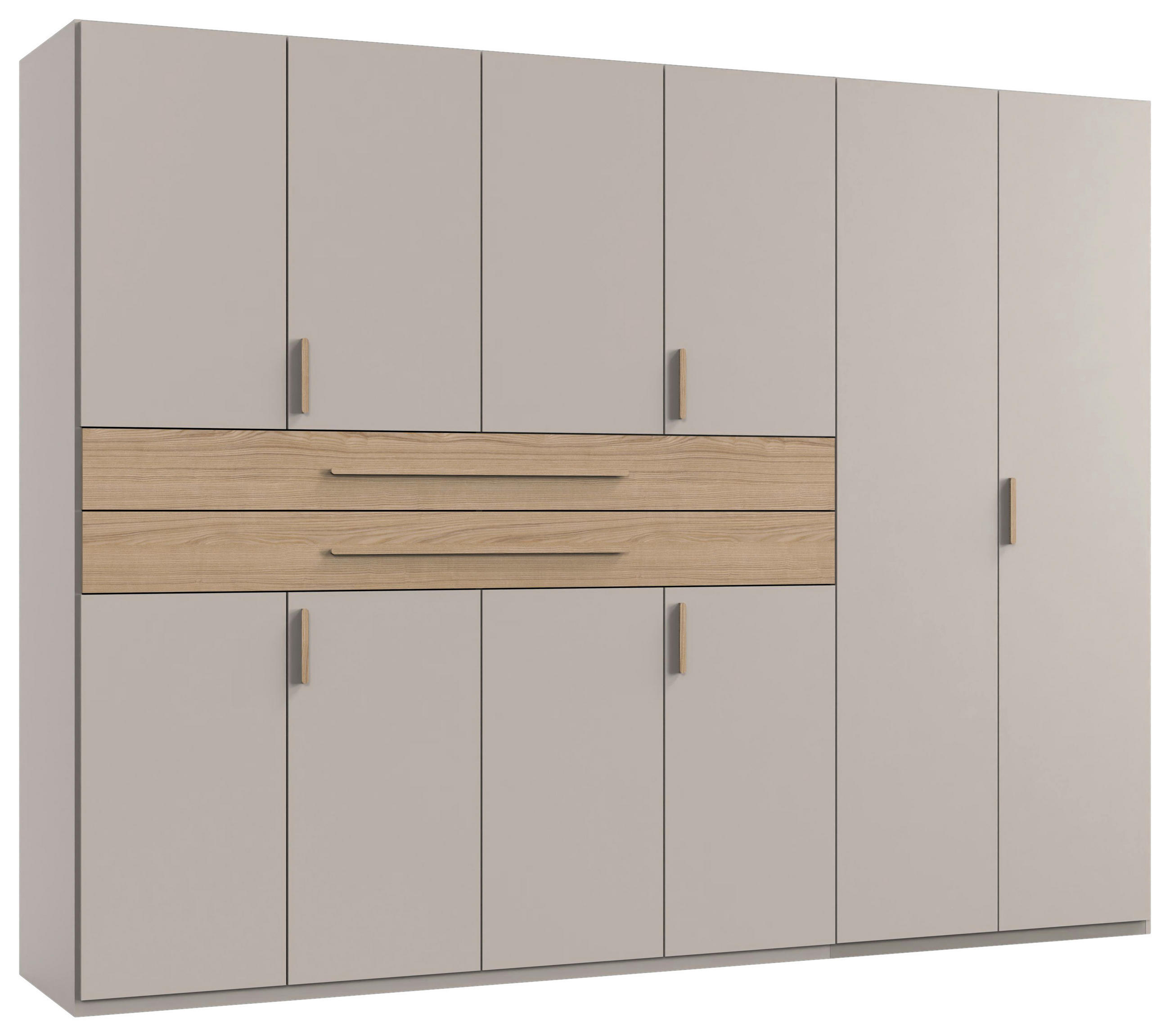 Șifonier, 270/208/65 cm, culoare lemn stejar, cașmir - cașmir/culoare lemn stejar, Design (270/208/65cm) - Carryhome