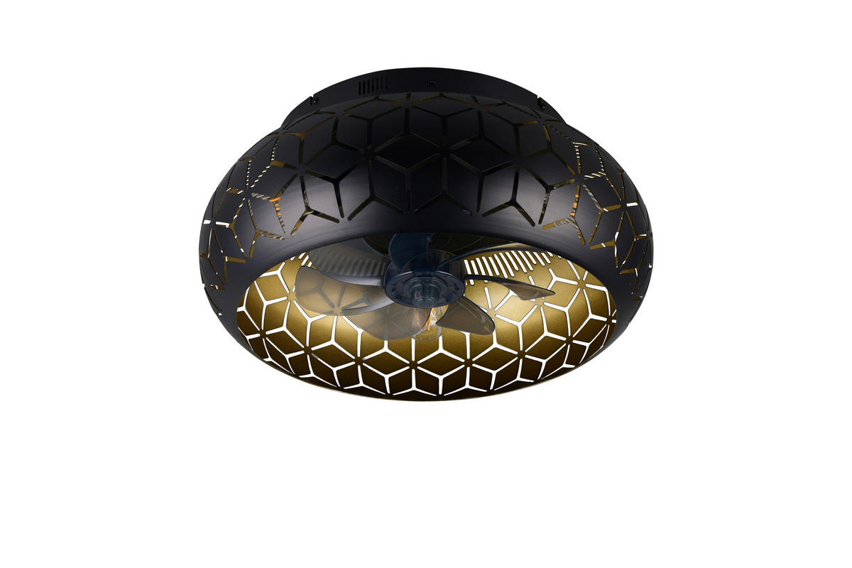 TAKFLÄKT BIDAR 50/22 cm  - svart/guldfärgad, Lifestyle, metall/plast (50/22cm)