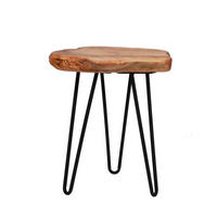 BEISTELLTISCH 30/30/40 cm Zeder Naturfarben rund  - Naturfarben, Design, Holz/Metall (30/30/40cm) - Kayoom