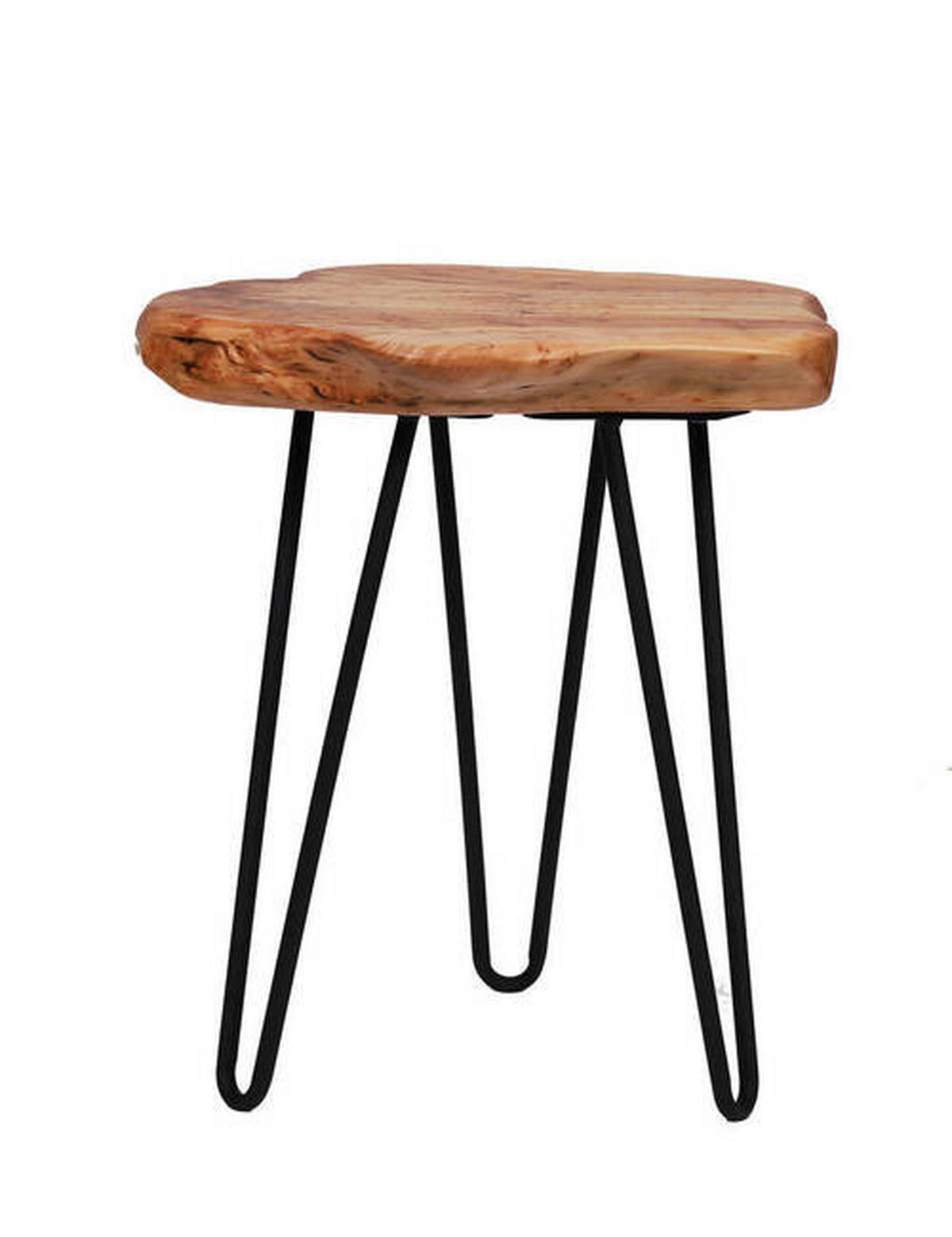 BEISTELLTISCH 30/30/40 cm Zeder Naturfarben rund  - Naturfarben, Design, Holz/Metall (30/30/40cm) - Kayoom