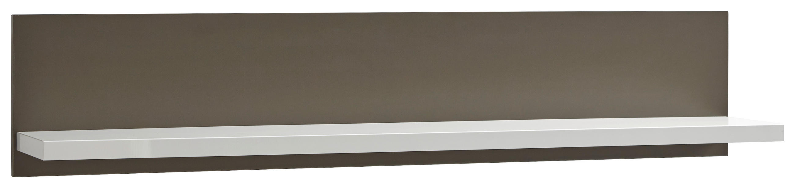 WANDBOARD in 124/25/22 cm Grau, Weiss Hochglanz  - Weiss Hochglanz/Grau, Design, Holzwerkstoff (124/25/22cm) - Livetastic