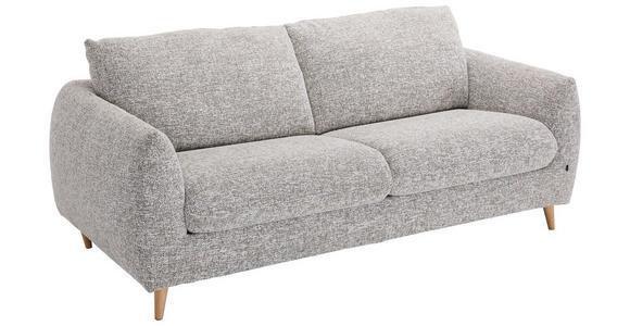 SCHLAFSOFA Flachgewebe Grau  - Naturfarben/Grau, Design, Holz/Textil (205/85/103cm) - Novel