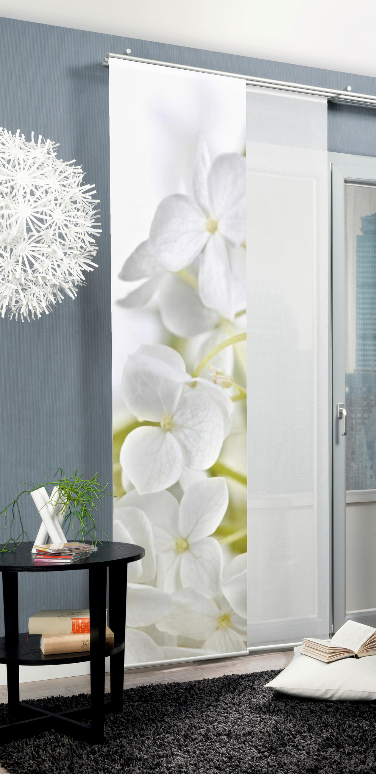 FLÄCHENVORHANG   blickdicht   60/245 cm  - Weiß, Natur, Textil (60/245cm)
